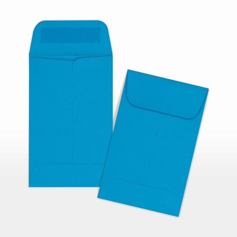 Envelopes.com LUXPaper #1 Coin Envelopes | 2 1/4" x 3 1/2" | Pool Blue | 80lb. Text | 50 Qty - Image 3